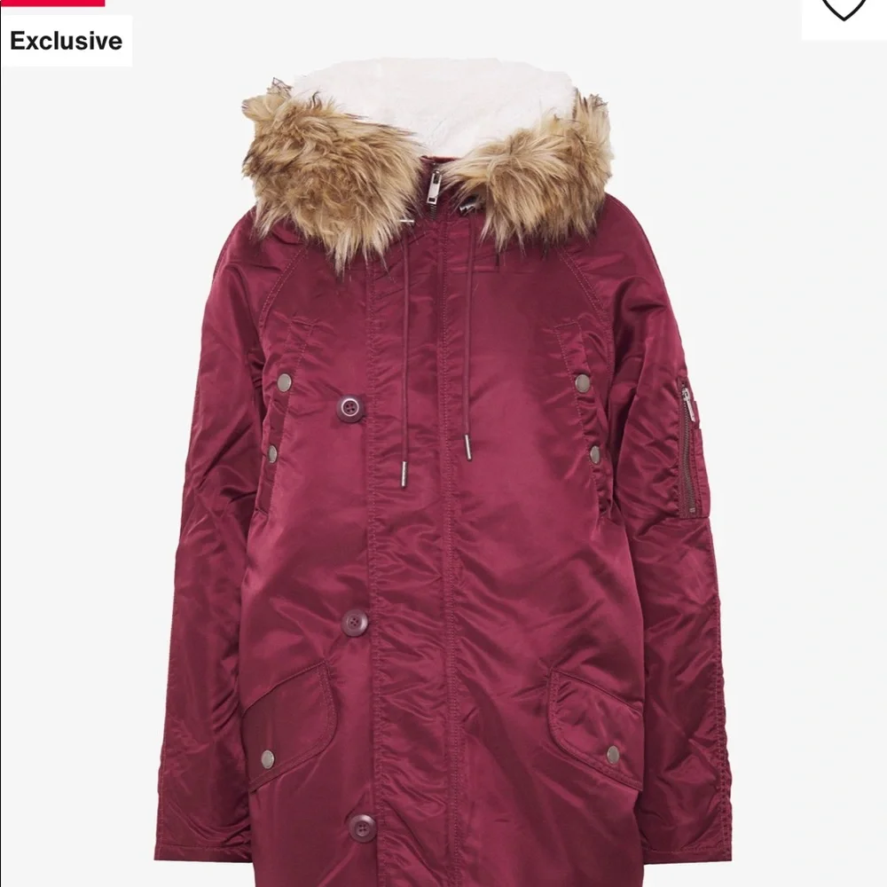 NWT!! American Eagle Maroon Winter Coat! - Picture 2 of 9